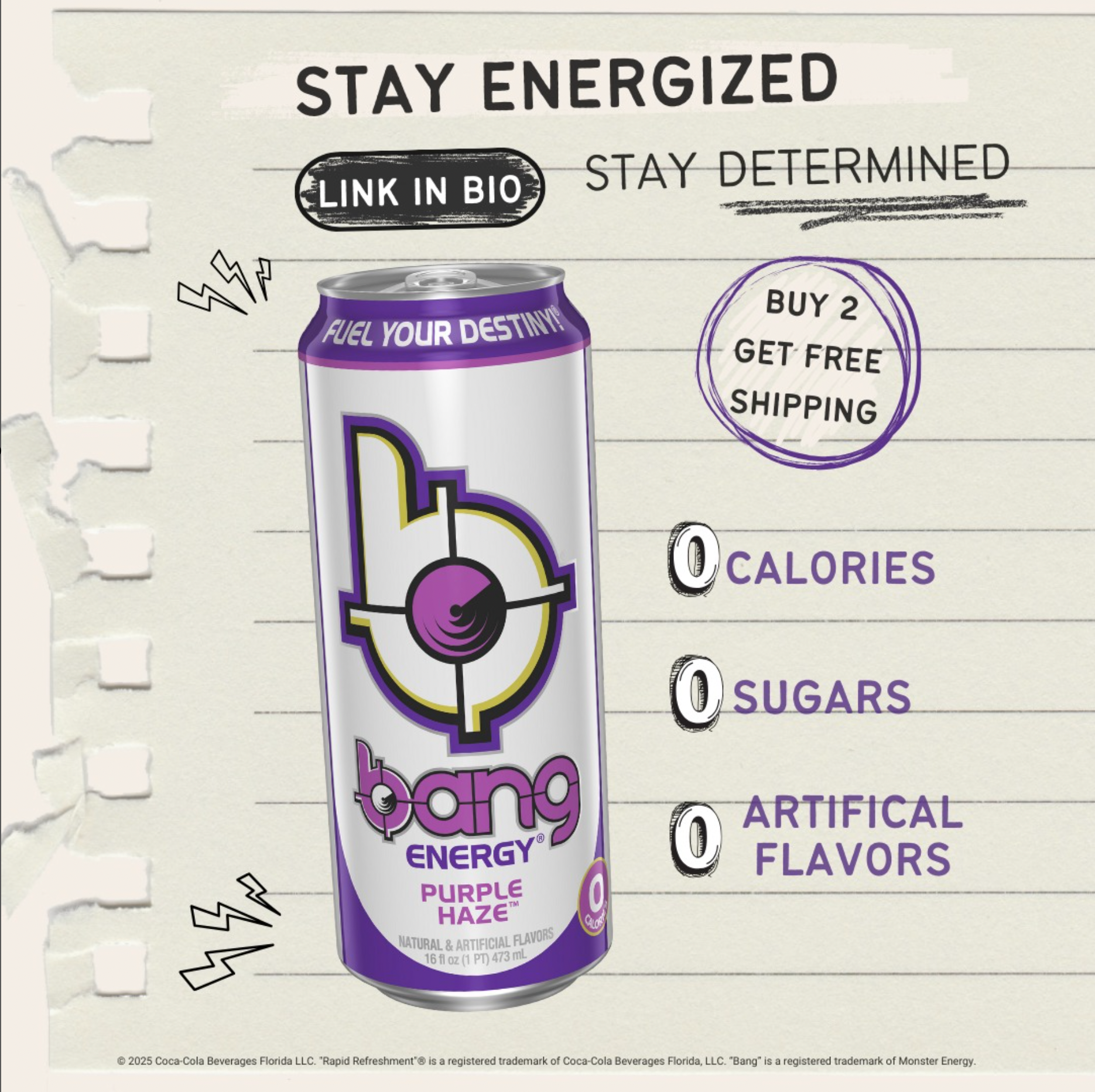 Bang Energy Stay Energized social post