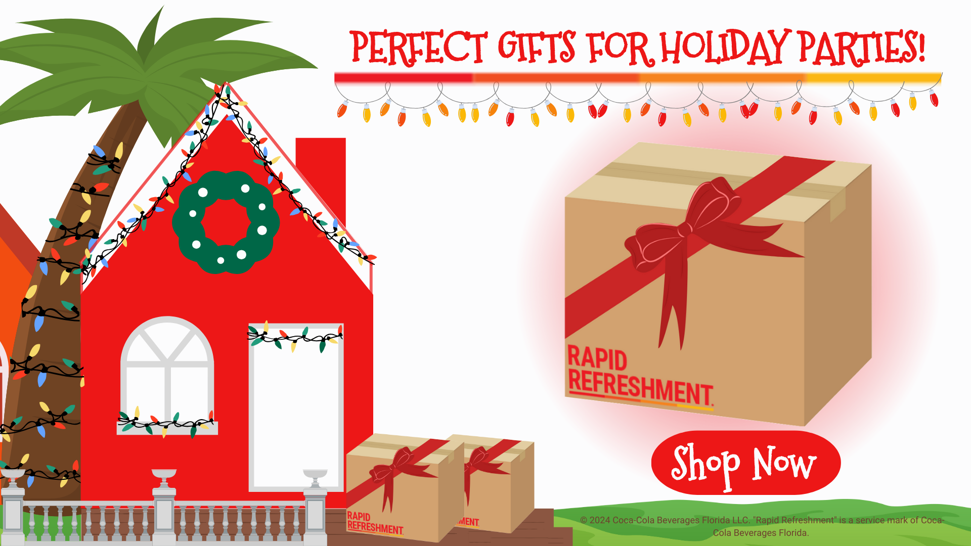 Holiday gifting wide web banner