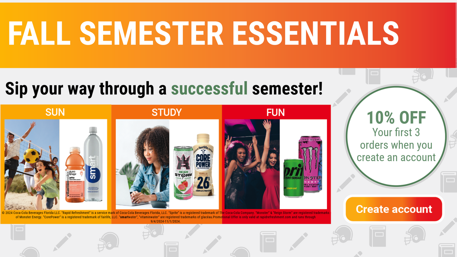 Fall semester essentials web banner